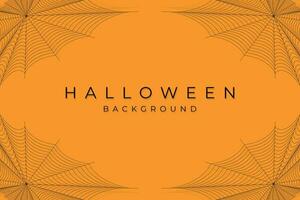 Halloween spider web net texture pattern on orange background vector