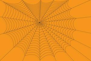 Víspera de Todos los Santos araña web red textura modelo en naranja antecedentes vector