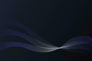 Wavy curve futuristic geometric lines texture dark blue and black background vector