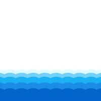 azul olas con degradado decorativo marco, vector diseño plantilla, resumen agua olas