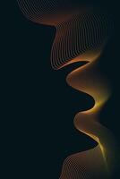 Linear abstract gradient waves. Vector design banner poster