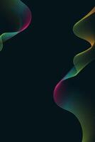 Linear abstract waves neon colors gradient. Vector design banner