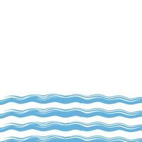 Waves lines decorative frame, vector design template, abstract water waves