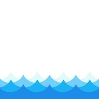 azul olas con picos degradado decorativo marco, vector diseño plantilla, resumen agua olas