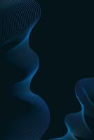 Linear abstract gradient waves. Vector design banner poster