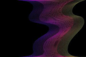 Abstract background from dots and lines intertwining, Fractal texture with gradient, cyber futuristic technology. Musical voice wave diaphragm vector