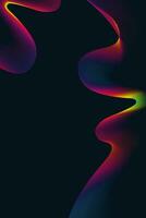 Linear abstract waves neon colors gradient. Vector design banner