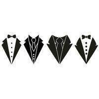 Tuxedo icon vector set. Dinner jacket illustration sign collection. tux symbol or logo.