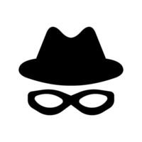 Incognito icon vector. Unknown illustration sign. Nameless symbol or logo. vector