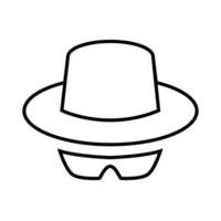 Incognito icon vector. Unknown illustration sign. Nameless symbol or logo. vector