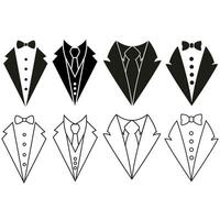 Tuxedo icon vector set. Dinner jacket illustration sign collection. tux symbol or logo.