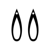 Earrings icon vector set. Teardrop earrings illustration sign collection. Bijouterie symbol or logo.