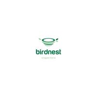 nest logo design on isolated background vector