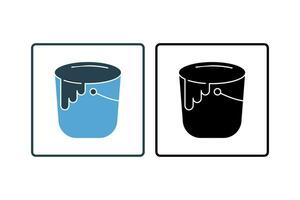 Paint Pots icon. icon related to painting. line icon style. Simple vector design editable
