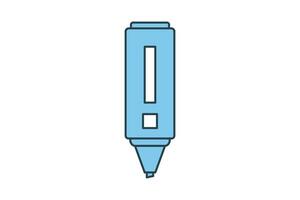 marker icon. Icon related to stationery. flat line icon style. Simple vector design editable