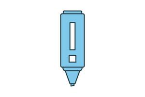 marker icon. Icon related to stationery. flat line icon style. Simple vector design editable