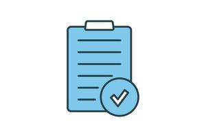 Survey Icon. Icon related to survey. flat line icon style. Simple vector design editable