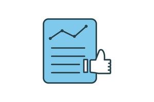 Response Audit Icon. Icon related to survey. flat line icon style. Simple vector design editable