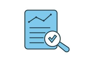 audit Icon. Icon related to survey. flat line icon style. Simple vector design editable