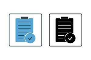 Survey Icon. Icon related to survey. solid icon style. Simple vector design editable