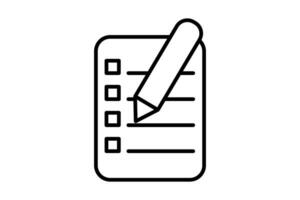 Feedback Form Icon. Icon related to survey. line icon style. Simple vector design editable