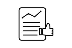 Response Audit Icon. Icon related to survey. line icon style. Simple vector design editable