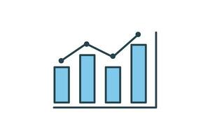 Graph Icon. Icon related to survey.flat line icon style. Simple vector design editable