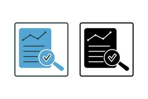 audit Icon. Icon related to survey. Solid icon style. Simple vector design editable