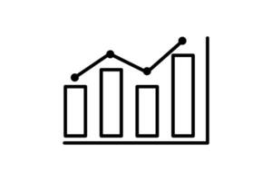 Graph Icon. Icon related to survey.line icon style. Simple vector design editable