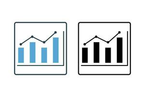 Graph Icon. Icon related to survey.solid icon style. Simple vector design editable