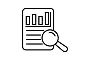 Survey data Icon. Icon related to survey. line icon style. Simple vector design editable