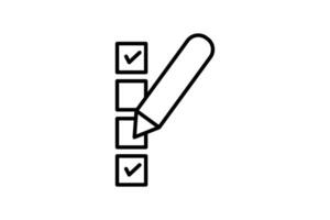 votación icono. icono relacionado a encuesta. línea icono estilo. sencillo vector diseño editable