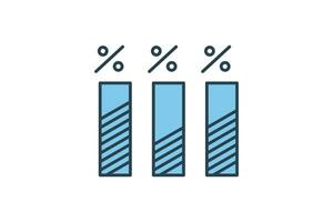 Poll Icon. Icon related to survey. flat line icon style. Simple vector design editable