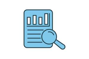 Survey data Icon. Icon related to survey. flat line icon style. Simple vector design editable
