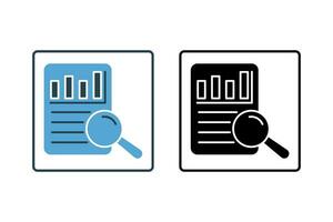 Survey data Icon. Icon related to survey. solid icon style. Simple vector design editable