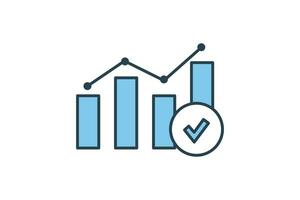 Survey Report Icon. Icon related to survey. flat line icon style. Simple vector design editable