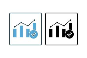 Survey Report Icon. Icon related to survey. solid icon style. Simple vector design editable