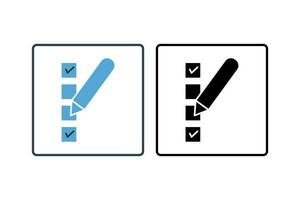 Voting Icon. Icon related to survey. solid icon style. Simple vector design editable