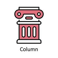 columna lleno contorno icono diseño ilustración. Arte y artesanía símbolo en blanco antecedentes eps 10 archivo vector