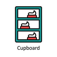 Cupboard Filled outline Icon Design illustration. Art and Crafts Symbol on White background EPS 10 File vector