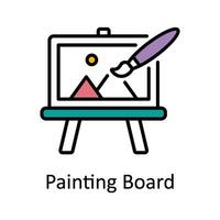 Painting Board Filled outline Icon Design illustration. Art and Crafts Symbol on White background EPS 10 File vector