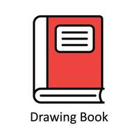 dibujo libro lleno contorno icono diseño ilustración. Arte y artesanía símbolo en blanco antecedentes eps 10 archivo vector