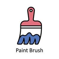 Paint Brush Filled outline Icon Design illustration. Art and Crafts Symbol on White background EPS 10 File vector