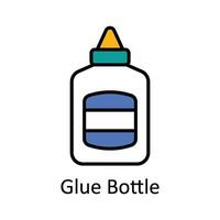 Glue Bottle Filled outline Icon Design illustration. Art and Crafts Symbol on White background EPS 10 File vector