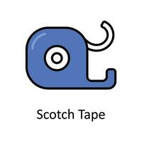 Scotch Tape Filled outline Icon Design illustration. Art and Crafts Symbol on White background EPS 10 File vector