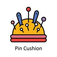 Pin Cushion Filled outline Icon Design illustration. Art and Crafts Symbol on White background EPS 10 File vector