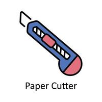 Paper Cutter Filled outline Icon Design illustration. Art and Crafts Symbol on White background EPS 10 File vector