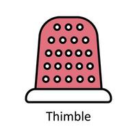 Thimble Filled outline Icon Design illustration. Art and Crafts Symbol on White background EPS 10 File vector