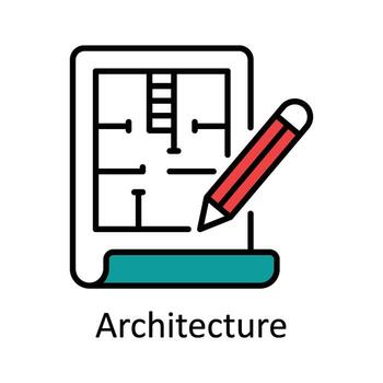Architecture Filled outline Icon Design illustration. Art and Crafts Symbol on White background EPS 10 File vector