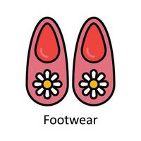 Footwear Filled outline Icon Design illustration. Art and Crafts Symbol on White background EPS 10 File vector